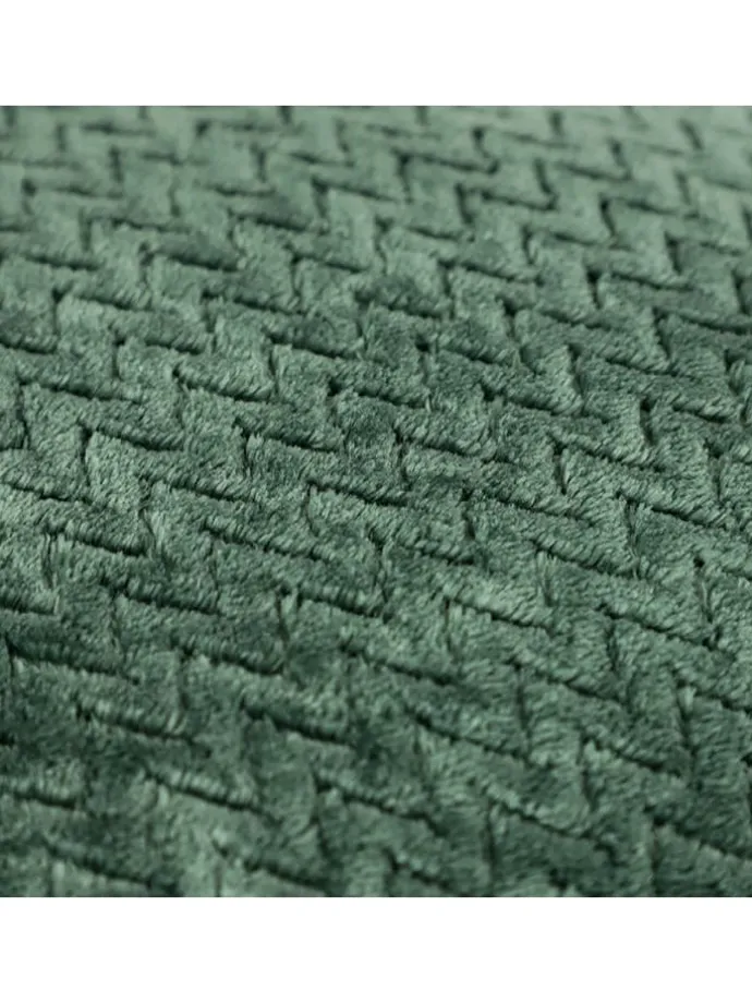 2tlg. Set: Plaid & Kissenhülle "Comfy" in Grün