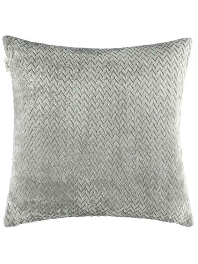 2tlg. Set: Plaid & Kissenhülle "Comfy" in Grau