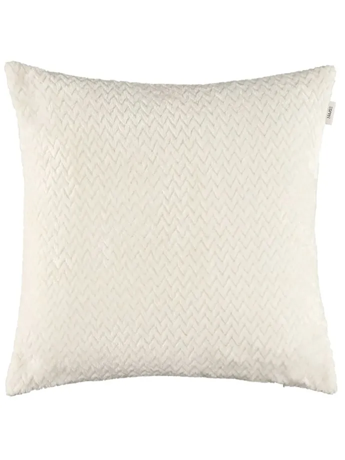 2tlg. Set: Plaid & Kissenhülle "Comfy" in Creme
