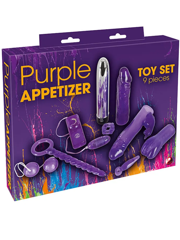 9tlg. Set "Purple Appetizer" in Lila