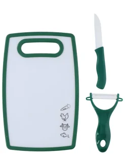 3tlg. Set Schneidebrett mit Zubehör (Überraschungsprodukt)