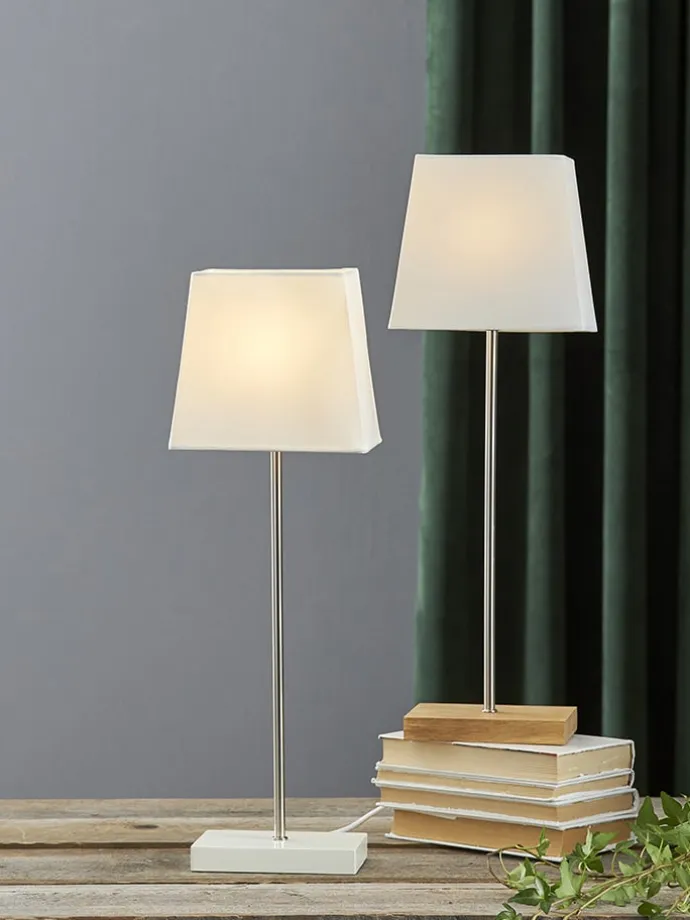 3tlg. Set: Standleuchte "Combi" in Creme - (B)43 x (H)65 x (T)17 cm