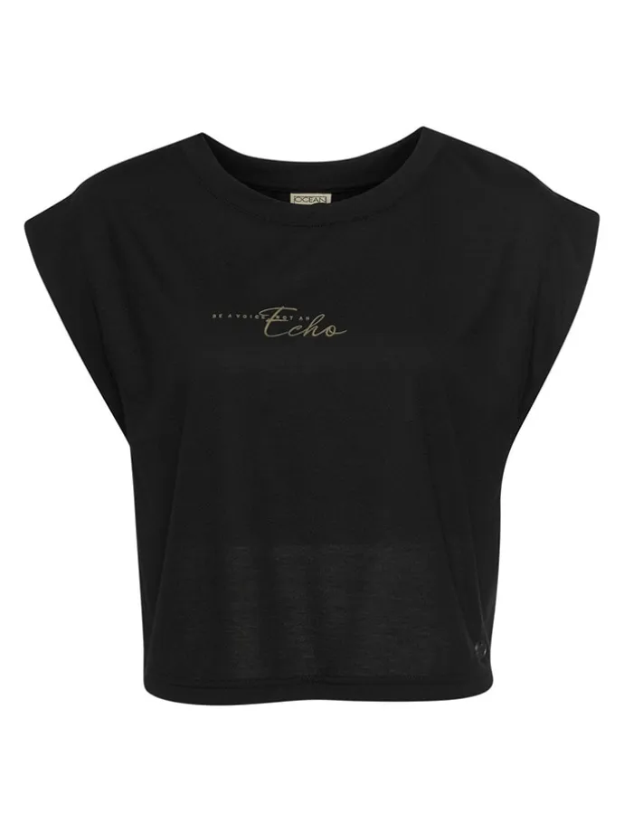 2tlg. Set: Trainingstop und Trainingsshirt "Soulwear" in Schwarz