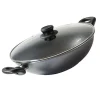 2tlg. Set: Wok in Grau - Ø 28 cm