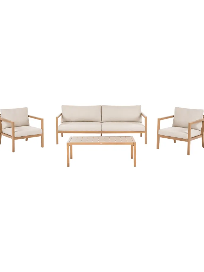 4-tlg Sitzgruppe ONETA in Braun/Beige