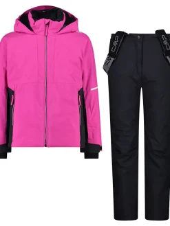 2tlg. Ski-/ Snowboard-Outfit in Pink/ Schwarz