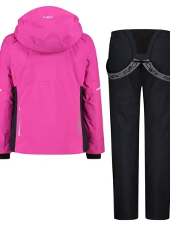 2tlg. Ski-/ Snowboard-Outfit in Pink/ Schwarz