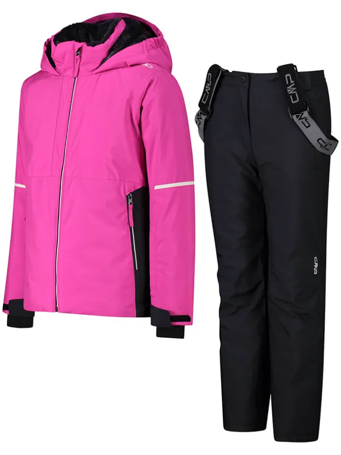 2tlg. Ski-/ Snowboard-Outfit in Pink/ Schwarz