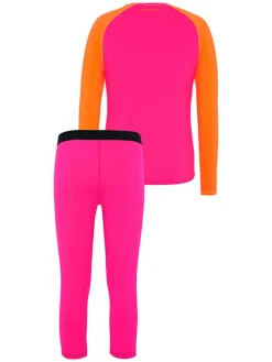 2tlg. Sportwäsche-Set in Pink/ Orange