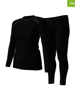 2tlg. Thermowäsche-Set: "Neva" in Schwarz