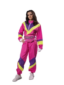 2tlg. Trainingsanzug in Pink/ Bunt
