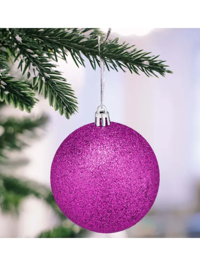 110-tlg. Weihnachtskugeln Set in Pink