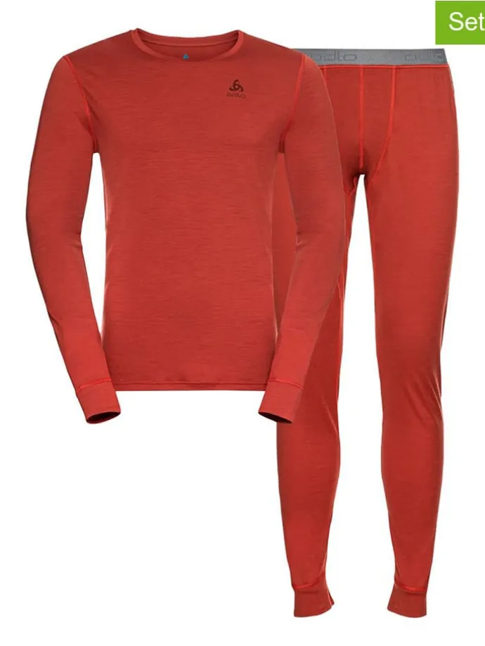 2tlg. Woll-Funktionswäscheset "Merino 200" in Rot