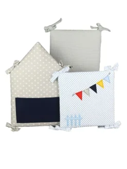 6tlg.-Set: Nestchen "TRAKTOR & Co." in Grau/Gelb - (L) 30 x (B) 30cm