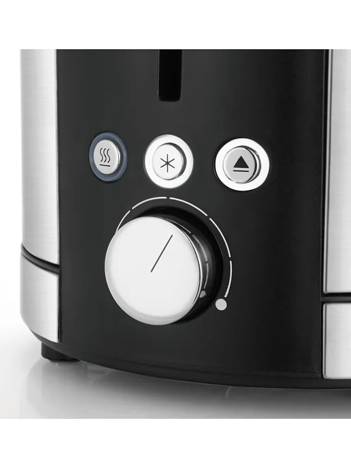 Toaster "Lono" in Silber/ Schwarz