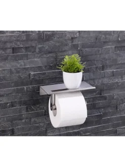 Toilettenpapierhalter in Silber - (B)18 x (H)7,5 x (T)9,5 cm