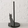 Toilettenpapierhalter "Misu" in Schwarz - (H)31 cm