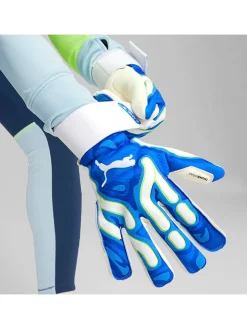 Torwarthandschuhe "Ultra Ultimate Hybrid" in Weiß/ Blau
