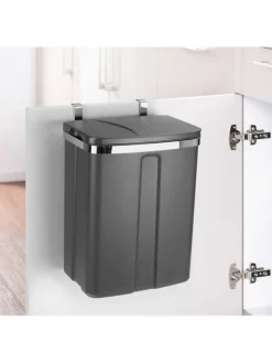 Tür-Abfalleimer in Anthrazit - 12 l