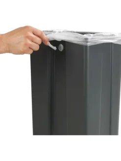 Tür-Abfalleimer in Anthrazit - 12 l