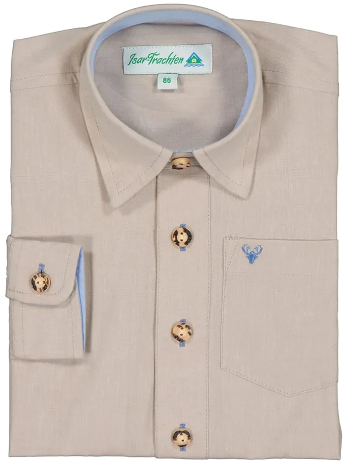 Trachtenhemd in Beige