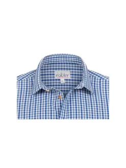 Trachtenhemd Langarm Harry in Blau