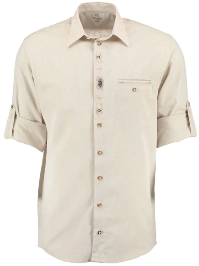 Trachtenhemd Ticat in mittelbeige
