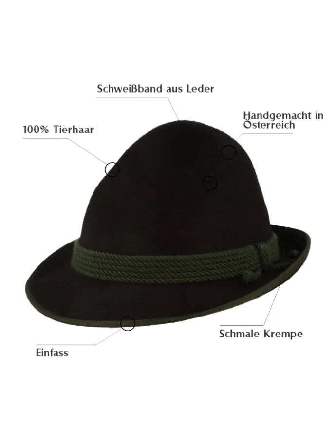 Trachtenhut in schwarz