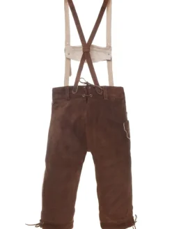 Trachtenlederhose in dunkelbraun
