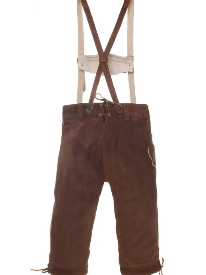 Trachtenlederhose in dunkelbraun