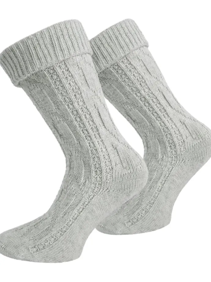 Trachtensocken in Silbermelange