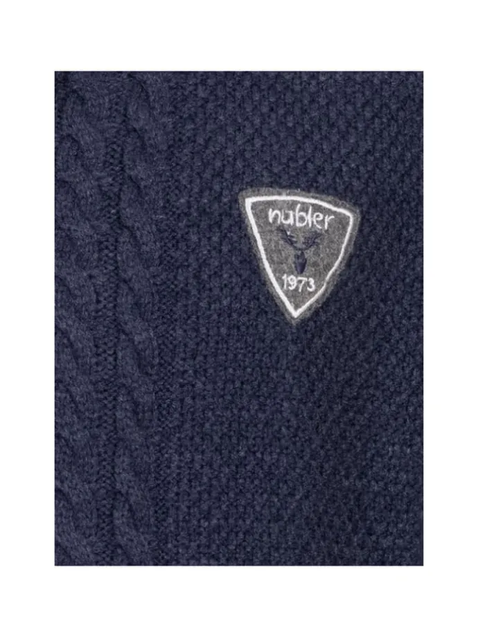 Trachtenstrickjacke Langarm Henry in Blau