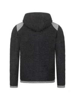 Trachtenstrickjacke Langarm Hugo in Anthrazit