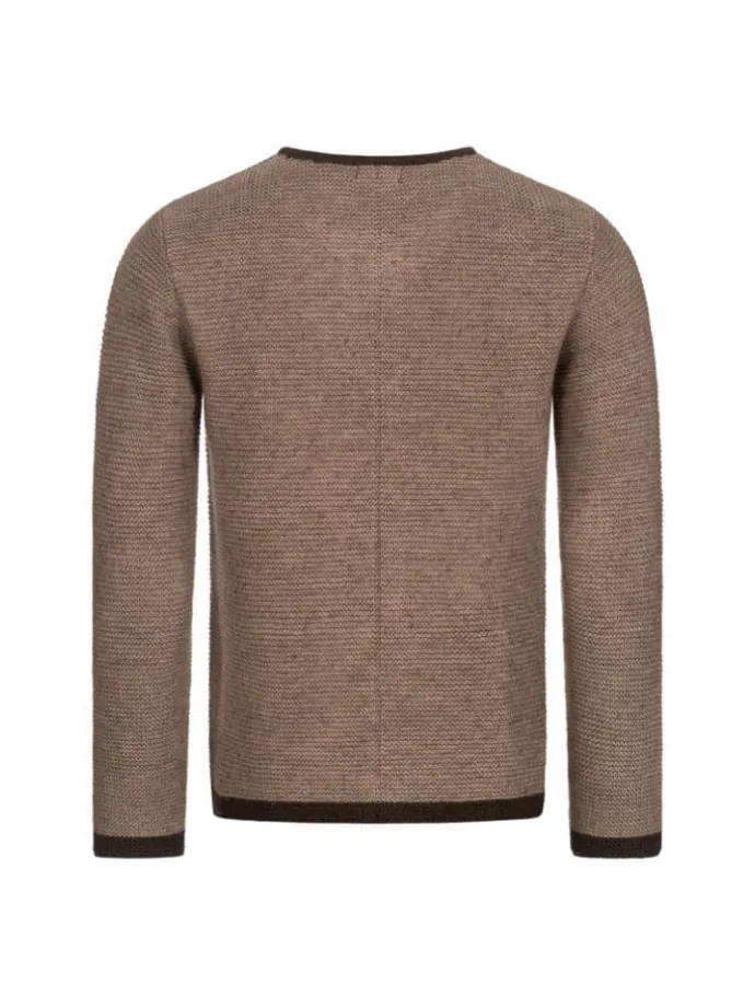 Trachtenstrickjacke Langarm Ignaz in braun