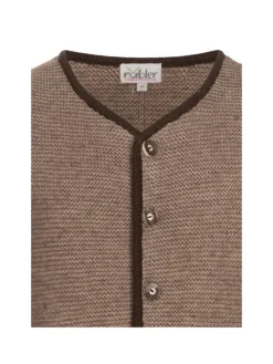 Trachtenstrickjacke Langarm Ignaz in braun