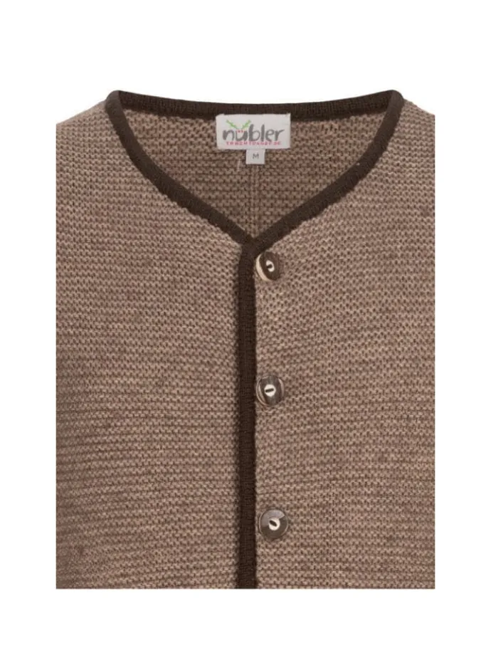 Trachtenstrickjacke Langarm Ignaz in braun