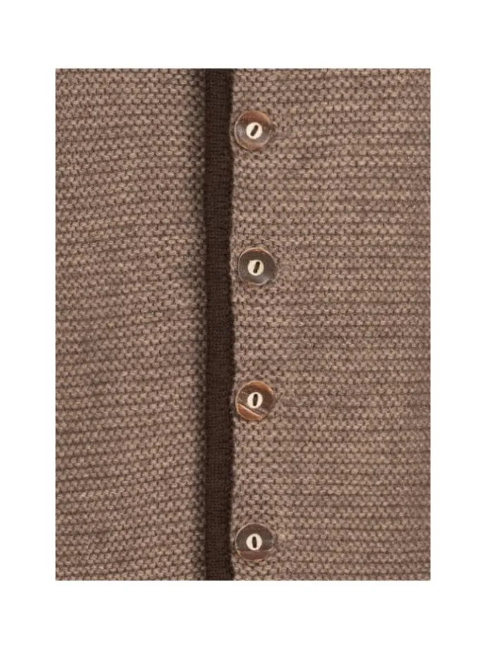 Trachtenstrickjacke Langarm Ignaz in braun