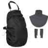 Tragecover Fleece-Cover 3-in-1 mit Regenschutz, Schalkragen & Stulpen in anthrazit