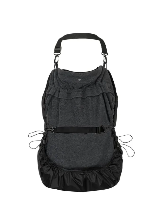 Tragecover Fleece-Cover 3-in-1 mit Regenschutz, Schalkragen & Stulpen in anthrazit