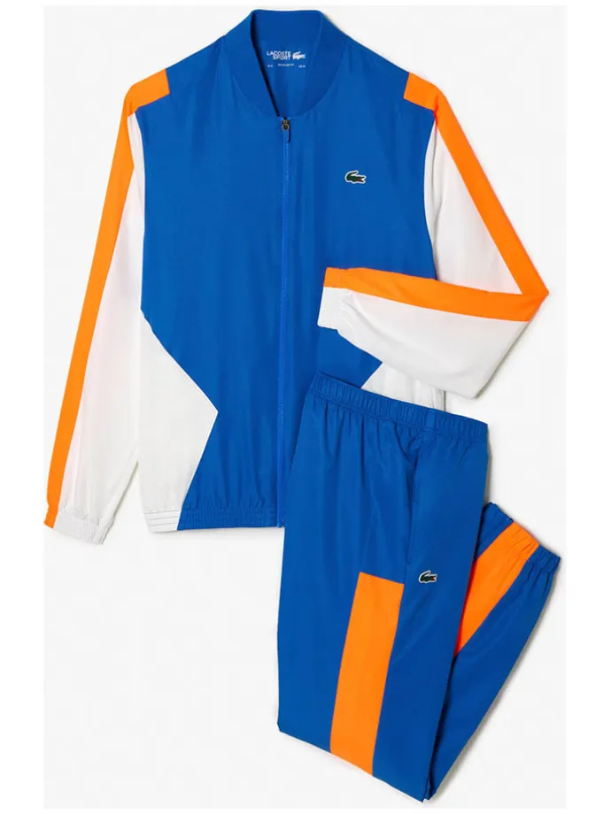 Trainingsanzug in Blau/ Weiß/ Orange