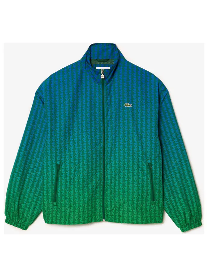 Trainingsjacke in Blau/ Grün