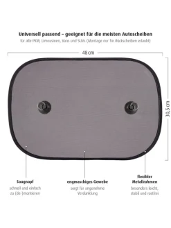 TravelKid Sun Basic Auto-Sonnenschutz in Schwarz ab 0 Monate