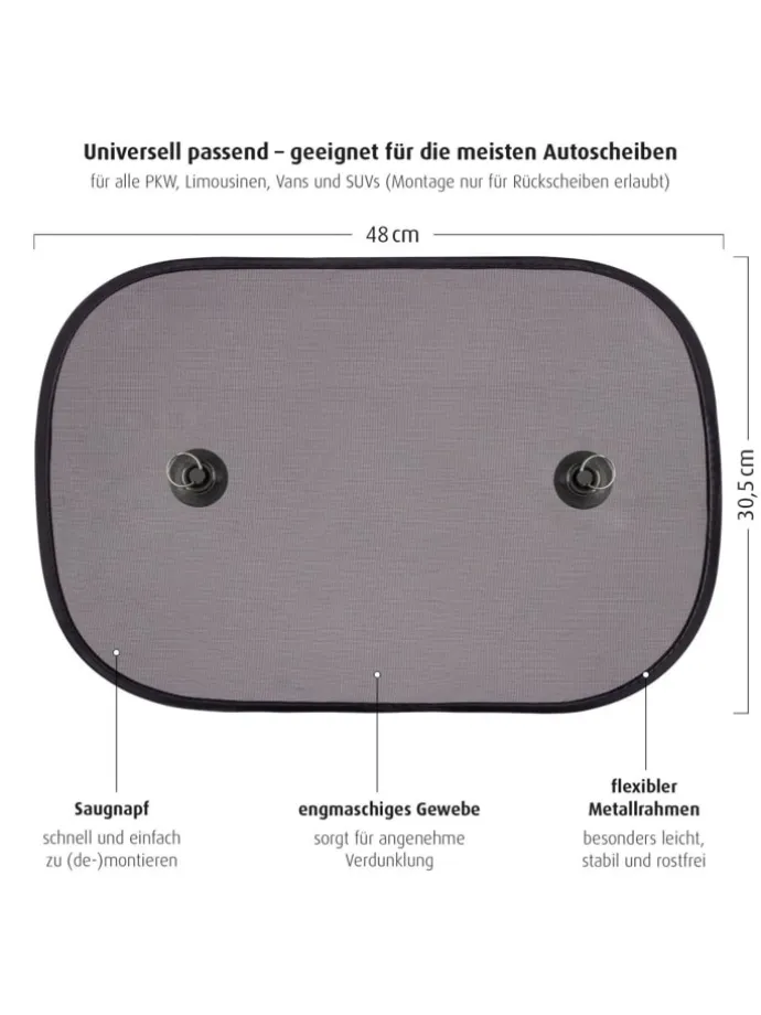 TravelKid Sun Basic Auto-Sonnenschutz in Schwarz ab 0 Monate
