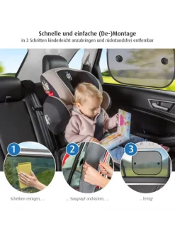 TravelKid Sun Basic Auto-Sonnenschutz in Schwarz ab 0 Monate
