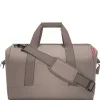 travelling allrounder L - Reisetasche 48 cm (forest gold) in herringbone mokka