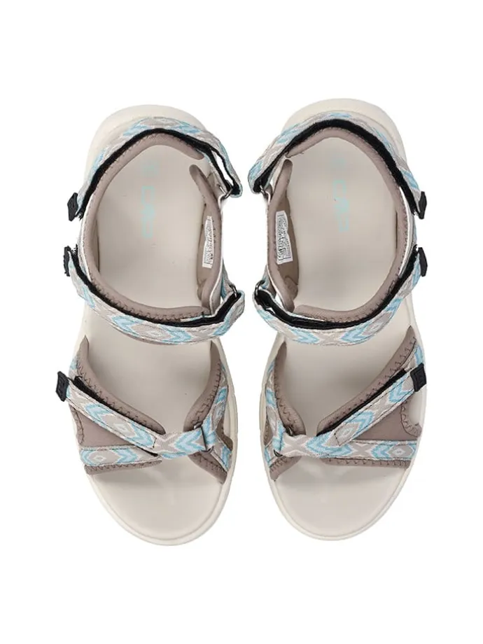 Trekkingsandalen "Almaak" in Beige/ Hellblau