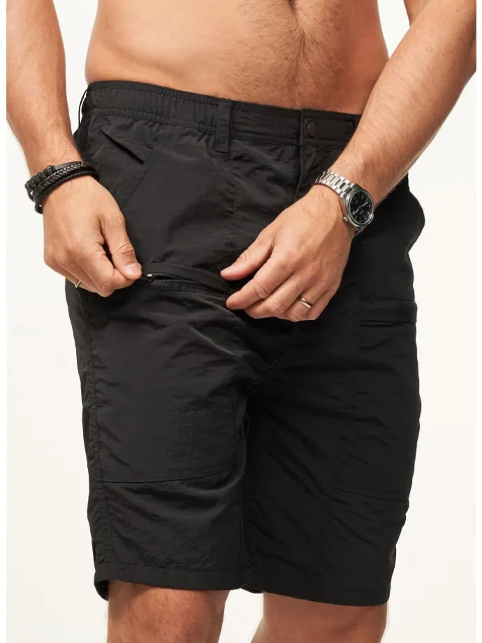 Trekkingshorts - aus 100% Nylon - Leichte Trekkingshorts für Herren in Black