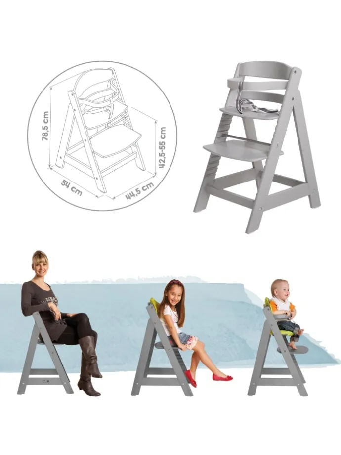 Treppenhochstuhl 'Sit Up III' - mitwachsend vom Baby- bis Jugendstuhl - Taupe
