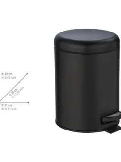 Treteimer in Schwarz - 5 l