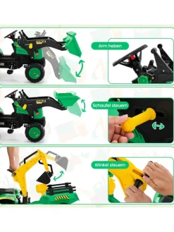 Trettraktor Kinder Elektroauto 3-6 Jahre in Grün